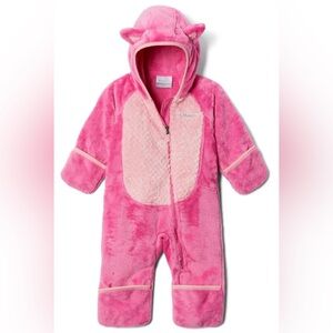Columbia Infant Toddler Foxy Baby Sherpa Fullbody Bunting, Pink Ice